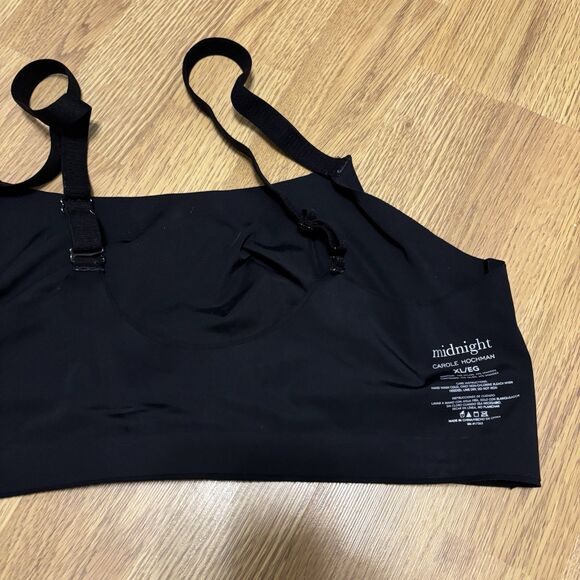 Lot Of 2‎ Carole Hochman XL Seamless Bra Pullover Lightweight Nude Black - Picture 2 of 5